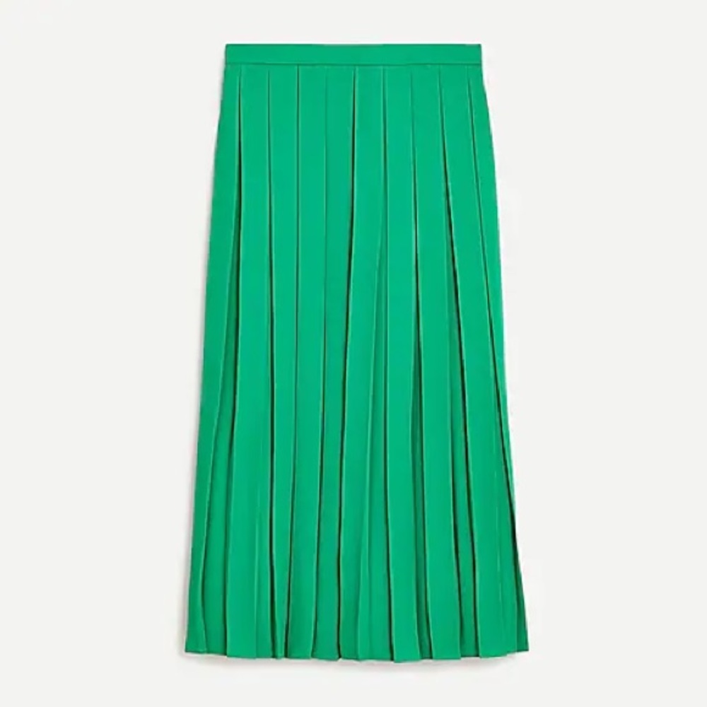 🆕 J. Crew Wide Pleat Midi Skirt NWT